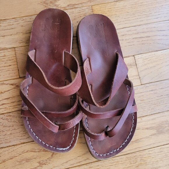 HANDMADE Camel Leather Sandals from Jerusalem Sz 7.5/38 - Picture 3 of 8